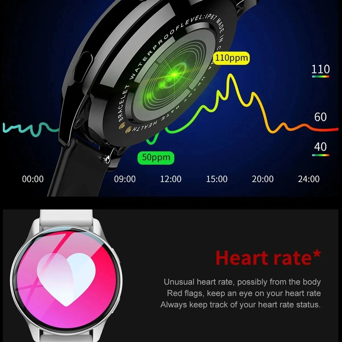 Smart Watch Bluetooth, calls, messages, monitor Health