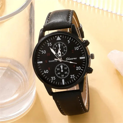 Luxury Leather Watch and Set of assorted bracelets