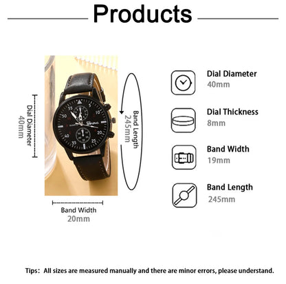 Luxury Leather Watch and Set of assorted bracelets