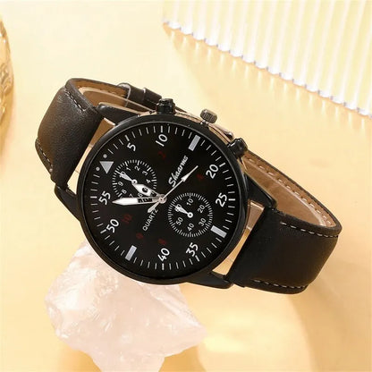 Luxury Leather Watch and Set of assorted bracelets