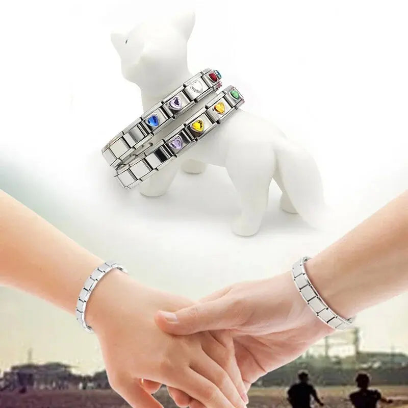 Mixed Series 9mm Italian Charm Stainless Steel Bracelet